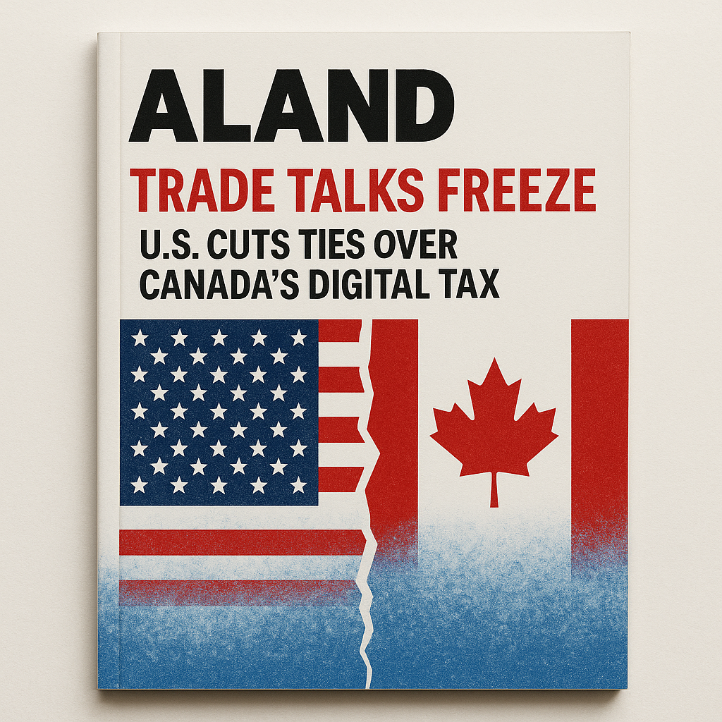 ALAND Magazine Cover – Trade Talks Freeze: U.S. vs Canada Digital Tax